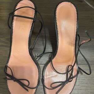 Gucci Black and Pink Leather Women's Sandals / Heels